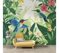 dyausi Papier Peint Forêt, Papier Peint Panoramique Motifs clairs Autocollant, Photo Poster Mural Décoration pour Salon, Chambre, 150x105cm - N165