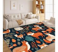 dyausi Tapis Aquarelle - Tapis Salon 40x60 cm Petites Fleurs Motif - Tapis de Porte Lavable Vintage Carpet d'entrée Intérieur Antidérapant Doux Poil Ras pour Entrée, Chambre Animaux Mignons K154