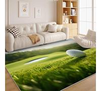 dyausi Tapis Minimaliste Boule Vert - Carpet pour Salon Pelouse Chambre, Moquette Antidérapant Lavable à Poils Ras, Paillasson Décor à La Maison 160x230 cm, Moderne Y44