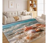 dyausi Tapis Salon 180x200 cm Campagne Aztèque Minimaliste - Grand Tapis à Poils Courts Motif Floral Hippie - Idéal Salle à Manger et Chambre - Moquette Absorbante pour Descente de Lit scandinave W85