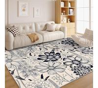 dyausi Tapis Salon 180x240 cm Fleurs Sauvages Plante Nature - Grand Tapis à Poils Courts Fleur Sauvage - Idéal Salle à Manger et Chambre - Moquette Douce Descente de Lit Ado Floral Fleur W71
