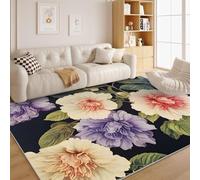 dyausi Tapis Salon Bouquet Fleur Branche Floraison Fleur - Carpet pour ChambreHerbe, Moquette Antidérapant Lavable à Poils Ras, Paillasson Décor à La Maison 80x150 cm, Style Oriental W66