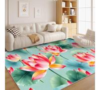 dyausi Tapis Salon Méditation Lotus Vintage - Carpet pour ChambreEthnique, Moquette Antidérapant Lavable à Poils Ras, Paillasson Décor à La Maison 140x200 cm, Traditionnel W27