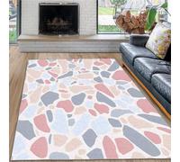 dyausi Tapis Salon Ultimate, Tapis Chambre Enfant Poil Ras, Tapis Lavable en Machine Antidérapant pour Salle à Manger, Bureau (80x150 cm, Multicolore