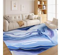 dyausi Vintage coloré Tapis - Moderne Ondulé Tapis Salon 120x170 cm, Abstrait Tapis de Porte Lavable Moderne Carpet pour Chambre, Moquette Antidérapant à Poils Ras, Paillasson Décor à La Maison G107