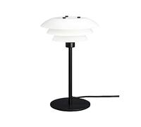 Dyberg Larsen - DL20 - Lampe de Table - Opale/Noir Mat - Verre/Métal - G9 - Lampe de Chevet ou Lampe de Bureau - Intérieur - Lumière - Lampe Moderne - Design Danois