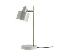 Dyberg Larsen Ocean Lampe de table grise sans ampoule | Lampe tendance pour table de chevet ou salon | Lampes de table légères au design danois | Lampe de table avec câble pour l'intérieur E14/40 W