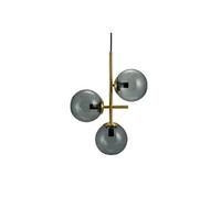 Dyberglarsen Como Globe Suspension Plafonnier Fumée, Laiton