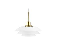 Dyberglarsen DL31 Dome Suspension Plafonnier Opale, Laiton 31cm