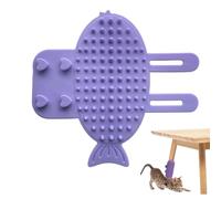 Dybnuhoc Brosse Auto-Toilettante Chat - Massage Doux Ajustable Et Interactif,Grattoir Chat Auto-Toilettage - Adaptable sur Pieds de Table, Cage, Armoire en Bois, Meubles, Lit et Cadre d'Escalade