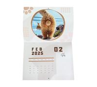 Dybnuhoc Calendrier 2025 | Pages mensuelles 2025 avec motif chat, calendrier 2025 pour garder une trace précise des dates importantes