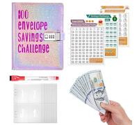 Dybnuhoc Classeur économique, et réutilisable avec serrure | Enveloppes de trésorerie et de dépenses, planificateur budgétaire portable pour anniversaire