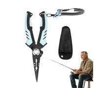 Dybnuhoc Cutting Fishing Pliers, Multi Functional Line Cutter, 8.07x2.6 inches Lockable Fishing Tool, Durable Stainless Steel Pliers, Anti Slip Grip Design, Outdoor Use for Boat Shore River