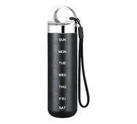 Dybnuhoc Pilulier hebdomadaire - Rangement de médicaments en métal - Boîte de rangement pour compléments alimentaires - Pour adultes, voyageurs, soins infirmiers, maison, bureau, salle de sport
