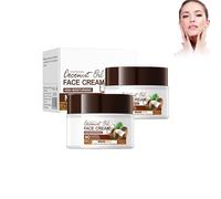 Dyceittdia 2PCS Crème à la noix de coco, Crème hydratante nourrissante à l'huile de noix de coco, hydrate et rajeunit, Hydratation et action en profondeur, 2PCS*50g, cream