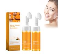 Dyceittdia 2pcs Nettoyant pour le Visage au Curcuma, Mousse Nettoyante au Curcuma, Nettoie la peau du Visage en Profondeur, Réduit les Marques d'acné, Nourrit et éclaircit la peau, 2pcs*100ml, cream3