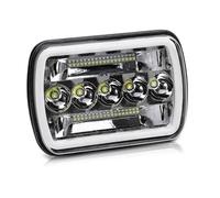 DYDGUTUFB pour F&ord F-550 F-450 F-350 F-250 pour Super Duty E-350 E-250 pour Econoline E-150 Club Wagon 5X7Inch 7X6Inch LED Phare Hi-Lo Faisceau Halo DRL