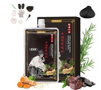 Dye de cheveux extraits de plantes pour les cheveux gris, le shampooing de couleur de poils durables et naturels, la crème de la nature HA-ir, les colorants HA-ir à base de plantes (black)