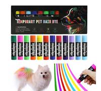 Dye de poils pour animaux de compagnie - 12 couleurs Washable Pet Hair Dye | Peinture de fourrure pour animaux de compagnie pour le toilettage différent, animaux de compagnie couleurs temporaires Pei