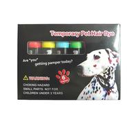 Dye Des Cheveux De Chien - Courage De Couleur Temporaire | Peinture Pour Animaux De Compagnie Lavable | Crayons De Toilettage Non Toxiques Adaptés Aux Chats, Cire De Pigment De Qualité Alimentaire, Po