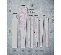 DYEDBRO Set de Films de Protection pour Cadre Gravel blanc/violet universal
