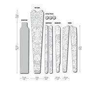 DYEDBRO Set de Films de Protection pour Cadre Gravel blanc universal
