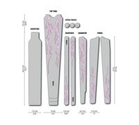 Dyedbro Lightning Gravel Frame Protection Blanc