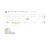 DyeSub PBT MDA Keycaps pour clavier mécanique 61/68/75/84/87/96/980/104/108 pour clavier mécanique 125 touches à thème arc-en-ciel DyeSub PBT MDA Keycap pour 61/68/75/84/87/96/980/104/104/100 8 pour