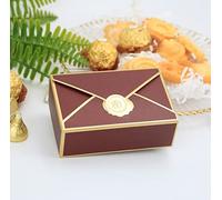 DYETEE 5/20/50/100 pièces boîte-Cadeau Emballage enveloppe Forme Cadeau de Mariage boîte à Bonbons Bricolage faveurs fête d'anniversaire noël Jelwery décoration