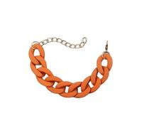 DYETEE Bracelet en chaîne acrylique colorée pour femmes et hommes, en résine cubaine épaisse, tendance, à la mode