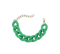 DYETEE Bracelet en chaîne acrylique colorée pour femmes et hommes, en résine cubaine épaisse, tendance, à la mode