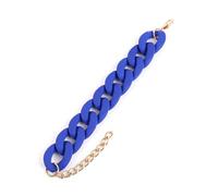 DYETEE Bracelet en chaîne acrylique colorée pour femmes et hommes, en résine cubaine épaisse, tendance, à la mode