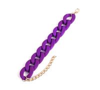 DYETEE Bracelet en chaîne acrylique colorée pour femmes et hommes, en résine cubaine épaisse, tendance, à la mode