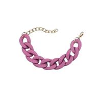 DYETEE Bracelet en chaîne acrylique colorée pour femmes et hommes, en résine cubaine épaisse, tendance, à la mode