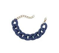 DYETEE Bracelet en chaîne acrylique colorée pour femmes et hommes, en résine cubaine épaisse, tendance, à la mode