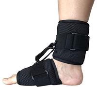DYHQQ Attelle de Pied et Support d'orthèse de Pied de Cheville, attelle AFO réglable et stabilité de la Cheville pour Le soulagement de la Douleur au Pied, attelle Dorsale Jour et Nuit pour Pied
