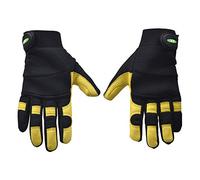 DYHQQ Gants de soudage, Cuir de chèvre supérieur, Soudeur MIG/TIG, Résistant à la Coupure doublée, Arc Arc, Gants de Travail de sécurité,2pair