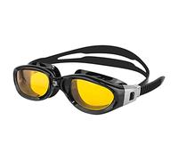 DYHWAC Lunettes de natation Cadre surdimensionné Triathlon Eau ouverte Protection UV anti-brouillard pour adultes femmes(black-Soul Eater1)