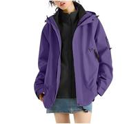 Dyhxuan Veste 3 en 1 pour femme avec veste polaire - Veste de pluie imperméable - Coupe-vent - Chaude - Veste d'hiver double - Veste fonctionnelle avec capuche - Automne - Hiver - Veste softshell
