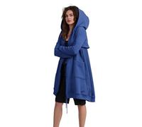 Dyhxuan Veste de survêtement pour femme avec capuche - Couleur unie - Fermeture éclair avant et arrière - Manches longues - Avec trou pour le pouce - Veste à capuche décontractée - Manteau streetwear