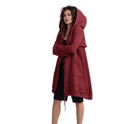 Dyhxuan Veste de survêtement pour femme avec capuche - Couleur unie - Fermeture éclair avant et arrière - Manches longues - Avec trou pour le pouce - Veste à capuche décontractée - Manteau streetwear