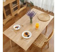 DYINDUN Protection Table Transparent 155 x 200 cm Transparent Nappe Rectangulaire Anti Tache Facile à Nettoyer pour Bureau, Cuisine Restaurant Salle à Manger, Couleur Transparente