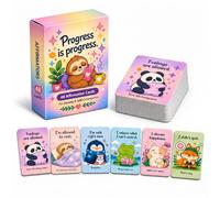 DYIOTF 48 Cartes d'Affirmations Positives - Jeu Éducatif de Pleine Conscience et Gestion des Émotions - Cartes de Motivation Thème Paresseux - Cadeau Montessori
