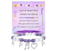 DYIOTF Bracelet Kpop avec Perles Œil de Chat, Bijoux Kpop Merch pour Fans, Cadeau Anniversaire Fille, Accessoire de Mode Coréenne Élégant pour Concert et Collection Quotidienne