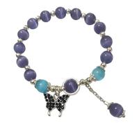 DYIOTF Bracelet Kpop Papillon en Pierre Oeil de Chat Violet, Bijou Élégant pour Fans - Accessoire Mode Kpop Merch, Cadeau Idéal pour Anniversaire, Fête et Collection, Taille Unique Ajustable