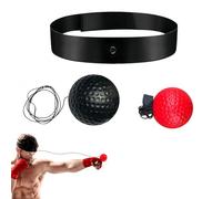 Dyiouxin Reflex Ball,Boxbollen, 2 React Reflex Ball,Balle de Boxe avec Bandeau, pour améliorer Le Temps de réaction, la précision, Le Focus et la Coordination Yeux Mains, Entrainement pour Boxe