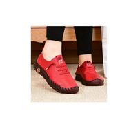 DYJAGYO Super Soft Orthopedic Shoes 2023, Chaussures orthopédiques Super Douces et Confortables pour Les Femmes Faisant du Shopping (42,Red)