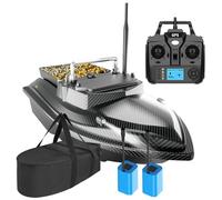 DYJD 500m GPS Bateau appât avec sac RC Bait Boat 2kg Pêche Nuit Bateau Appât Bateau Télécommande Ange Nid Bateau (couleur fibre de carbone)