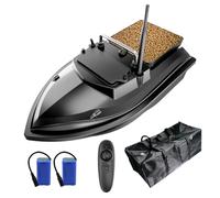 DYJD Bateau à appâts de pêche 500M RC Bateau à appâts de pêche 2KG Chargement avec Sac à Main Dispositif d'alimentation de Poisson (Noir)