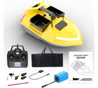 DYJD Bateau d'appât de pêche RC Bateau à distance de 500 m Positionnement GPS automatique de croisière Télécommande Bateau d'appât de pêche Bateau d'appât pour la pêche à la carpe (12 000 mAH)
